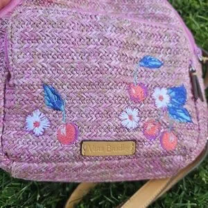 Vera Bradley Pink Woven Backpack with Floral/Cherry Design Vera Bradley | Bags | Vera Bradley Pink Woven Backpack With  main image 3